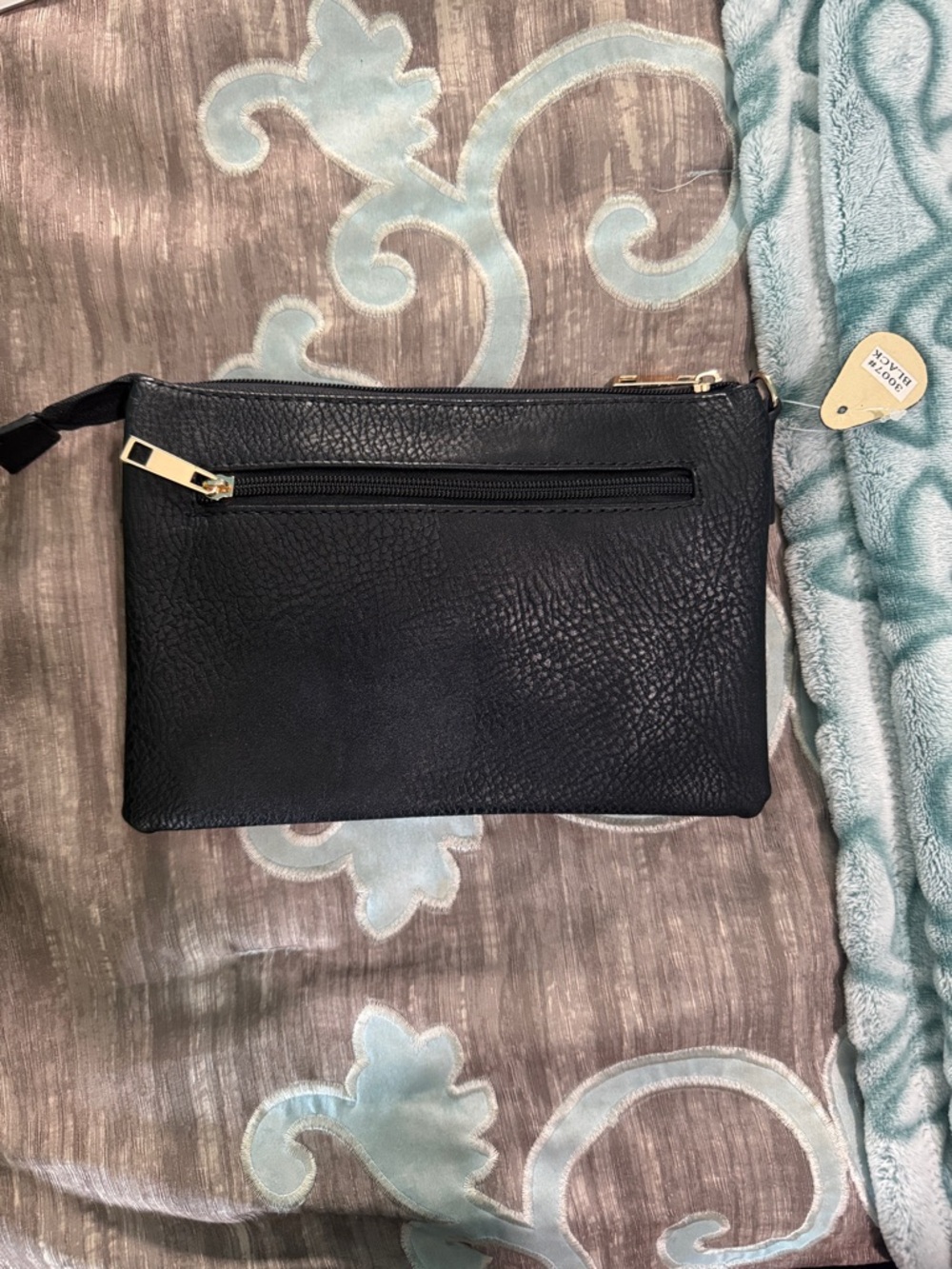Michael Kors Black Pebbled Leather Logo Wristlet with Gold Hardware - Picture 2 of 2